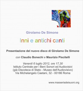 Presentazione Inni - Roma